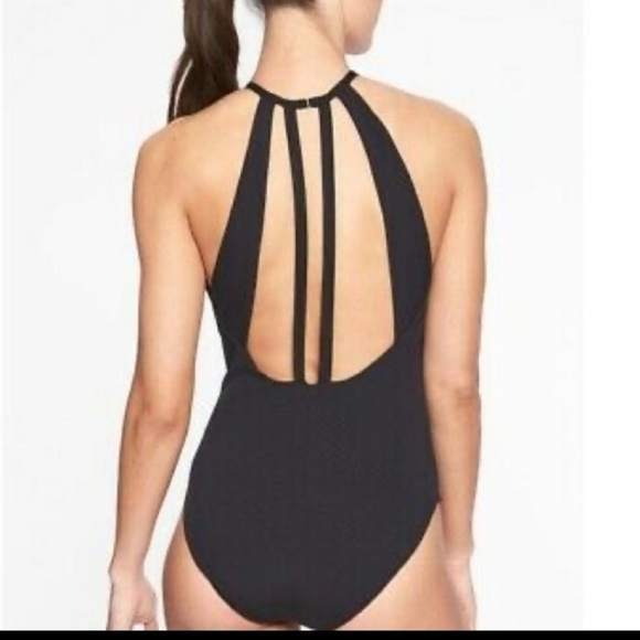 Athleta Malta high neck bodysuit, bathing suit Sz S - Picture 1 of 16